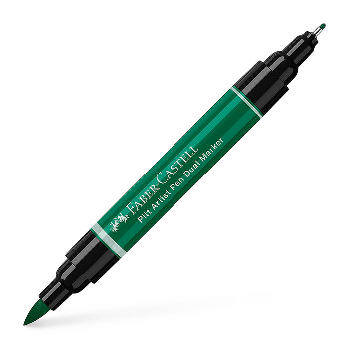 faber castell Pitt Artist Pen Dual Marker Dark Phthalo Green - #162164 Pitt Artist Pen