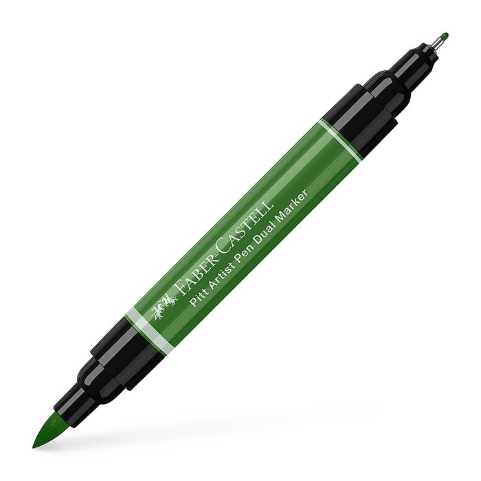 Faber Castell Pitt Artist Pen Dual Marker Permanent Green - #162167 Pitt Artist Pen