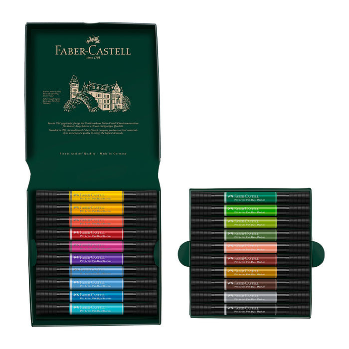 Faber Castell Pitt Artist Pen Dual Marker Wallet Of 20 - #162020 Pitt Artist Pen