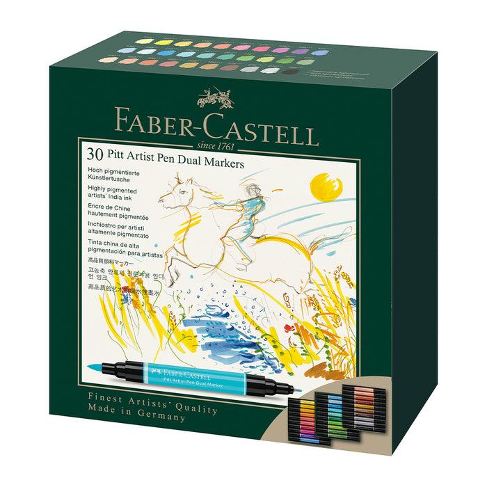 faber castell Pitt Artist Pen Dual Marker Wallet of 30 - #162030 Pitt Artist Pen