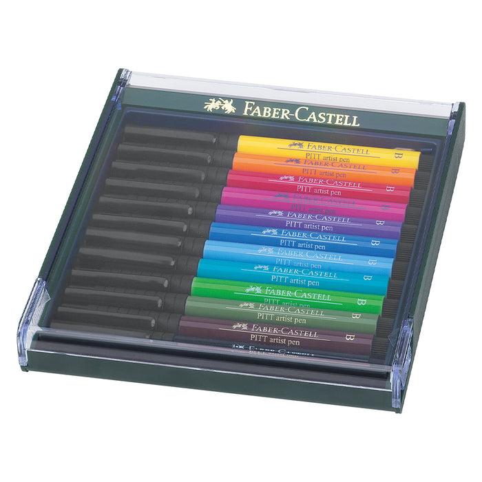 faber castell Pitt Artist Pen® Brush - Basic tones - set of 12 - #267421 Pitt Artist Pen