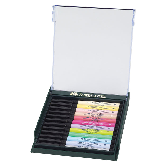 Faber Castell Pitt Artist Pen® Brush - Pastel Tones - Set Of 12 - #267420 Pitt Artist Pen