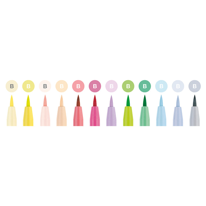 Faber Castell Pitt Artist Pen® Brush - Pastel Tones - Set Of 12 - #267420 Pitt Artist Pen