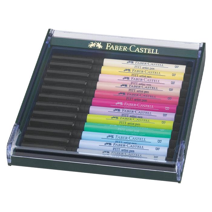 faber castell Pitt Artist Pen® Brush - Pastel tones - set of 12 - #267420 Pitt Artist Pen