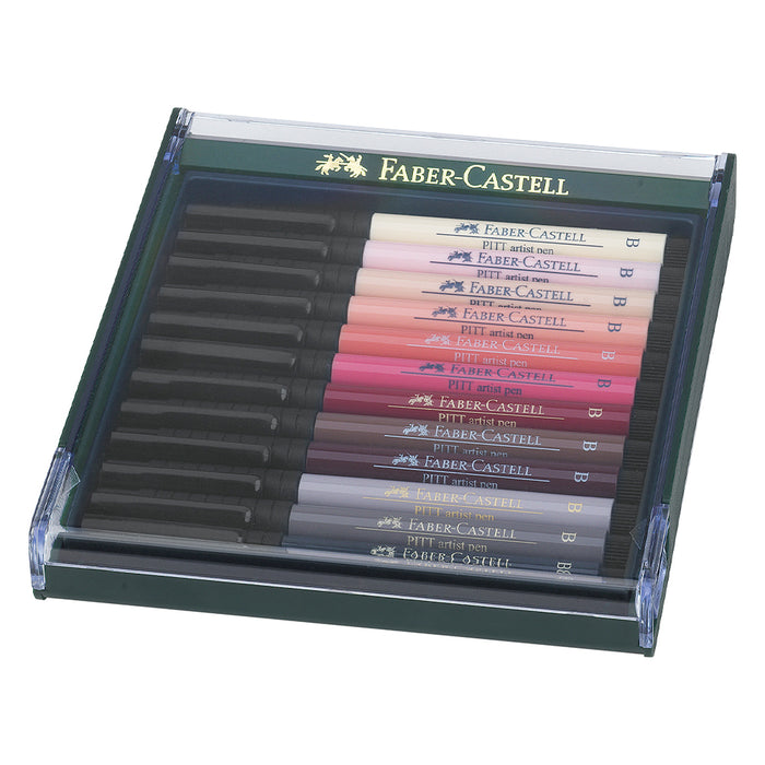 Faber Castell Pitt Artist Pen® Brush - Portrait - Set Of 12 - #267424 Pitt Artist Pen