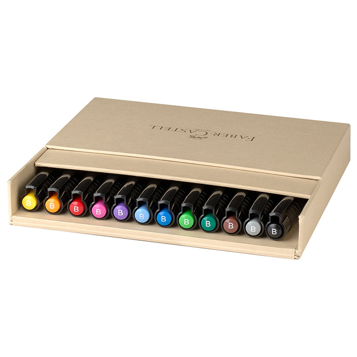 Faber Castell Pitt Artist Pen® Brush - Studio Box Of 12 - #167190 Pitt Artist Pen