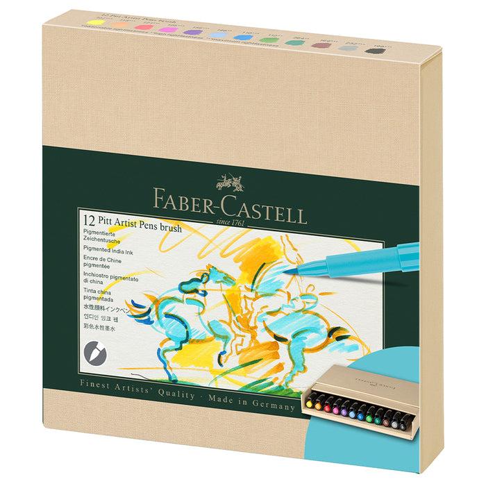 Faber Castell Pitt Artist Pen® Brush - Studio Box Of 12 - #167190 Pitt Artist Pen