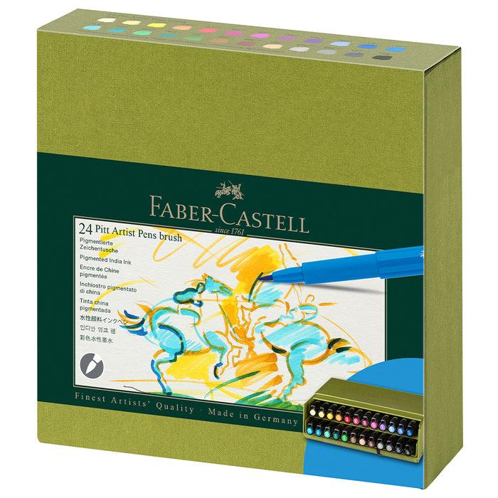 Faber Castell Pitt Artist Pen® Brush - Studio Box Of 24 - #167191 Pitt Artist Pen