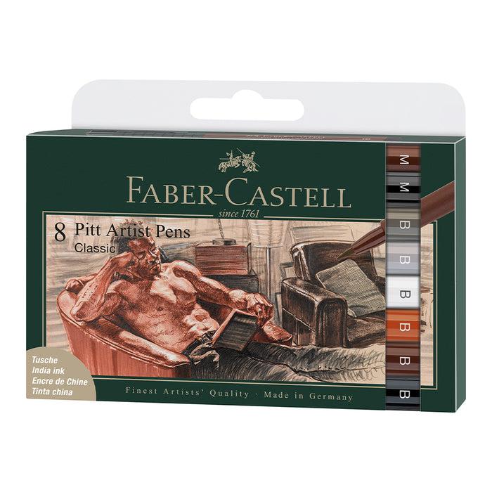 Faber Castell Pitt Artist Pen® Classic - Wallet Of 8 - #167172 Pitt Artist Pen