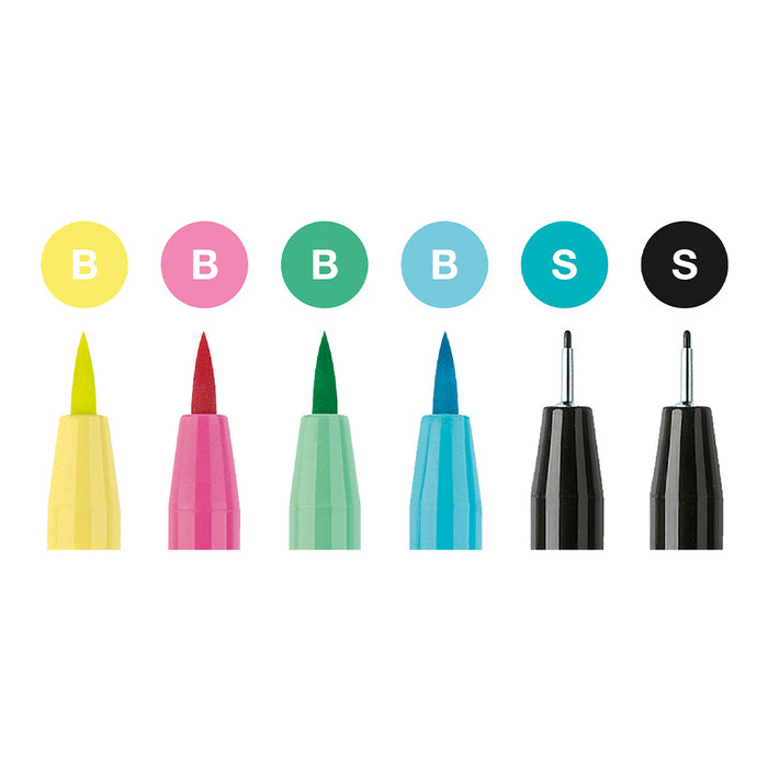 Faber Castell Pitt Artist Pen® Hand Lettering Set - Wallet Of 6 - #267116 Artist Pen