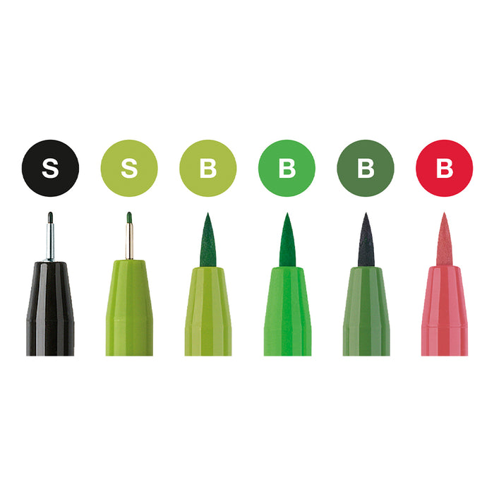 Faber Castell Pitt Artist Pen® Hand Lettering Set - Wallet Of 6 - #267117 Artist Pen