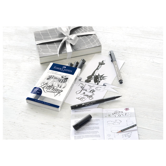 Faber Castell Pitt Artist Pen® Hand Lettering Starter Set - Wallet Of 8 - #267118 Artist Pen