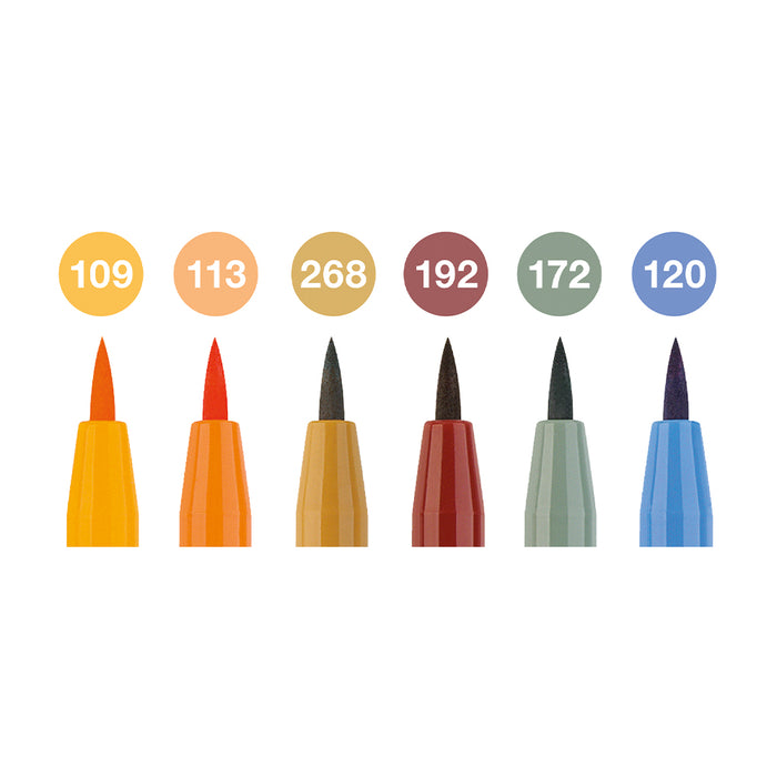 Faber Castell Pitt Artist Pen® Harvest - Wallet Of 6 - #167179 Pitt Artist Pen