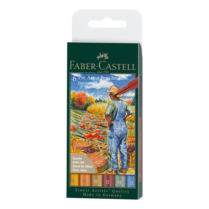 faber castell Pitt Artist Pen® Harvest - Wallet of 6 - #167179 Pitt Artist Pen