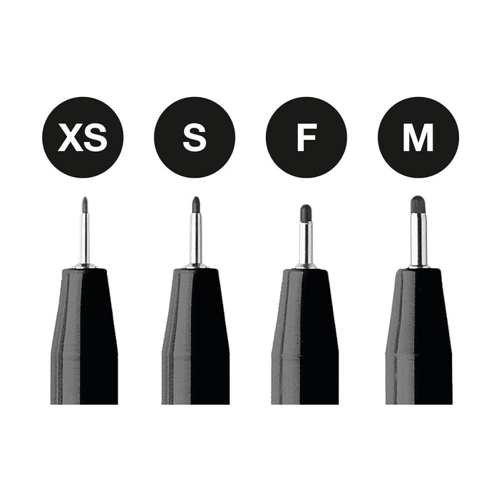 Faber Castell Pitt Artist Pen® India Ink Pen Wallet Of 4 Black - #167115 Pitt Artist Pens