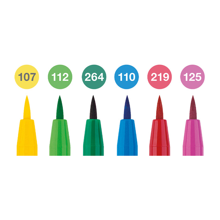 Faber Castell Pitt Artist Pen® Springtime - Wallet Of 6 - #167177 Pitt Artist Pen