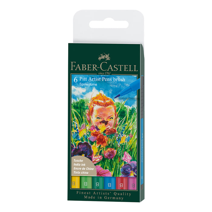 Faber Castell Pitt Artist Pen® Springtime - Wallet Of 6 - #167177 Pitt Artist Pen
