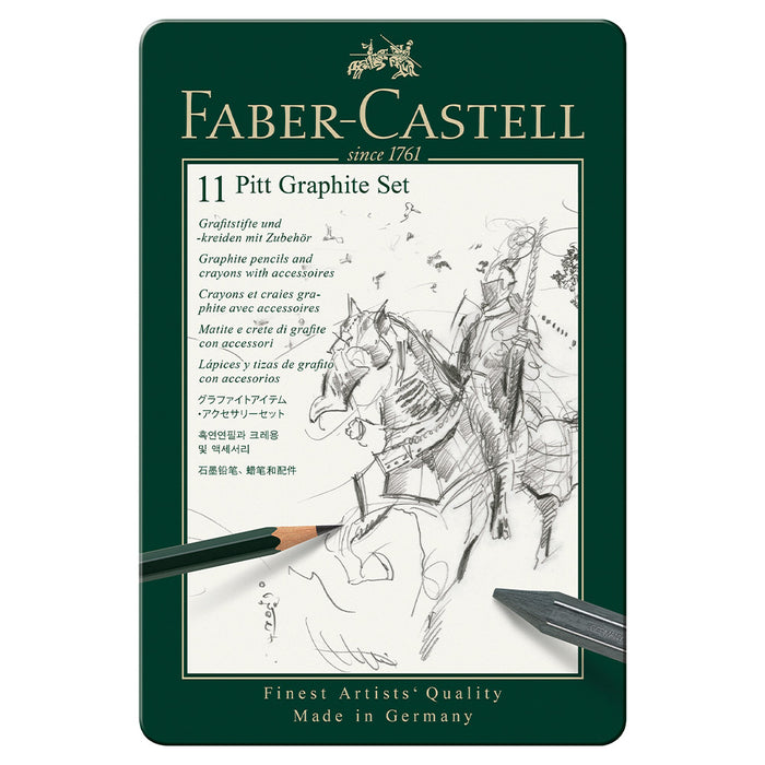 Faber Castell Pitt® Graphite Set - Tin Of 11 - #112972 Graphite Set