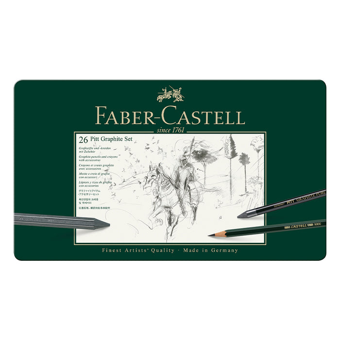 Faber Castell Pitt® Graphite Set - Tin Of 26 - #112974 Graphite Set