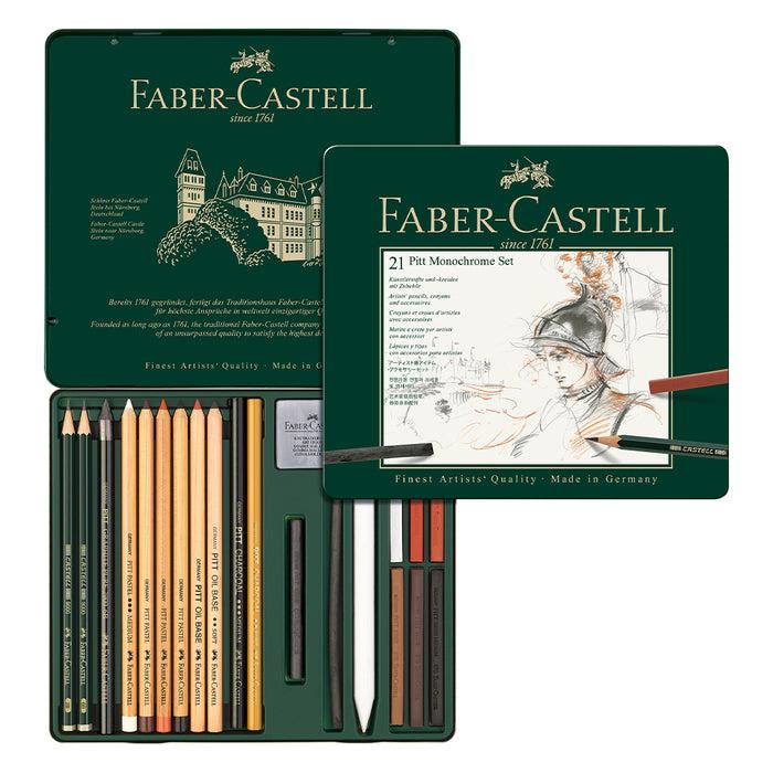 Faber Castell Pitt® Monochrome Set - Tin Of 21 - #112976 Graphite Set