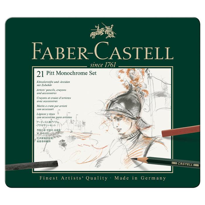 faber castell Pitt® Monochrome Set - Tin of 21 - #112976 Graphite Set