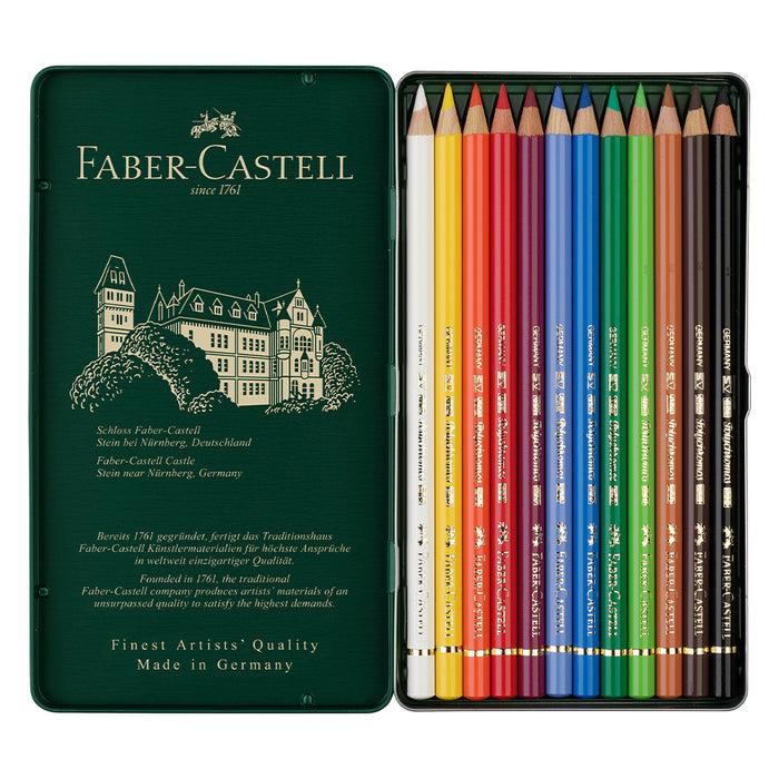 Faber Castell Polychromos® Artists' Colour Pencils - Tin Of 12 - #110012 Colour Pencils