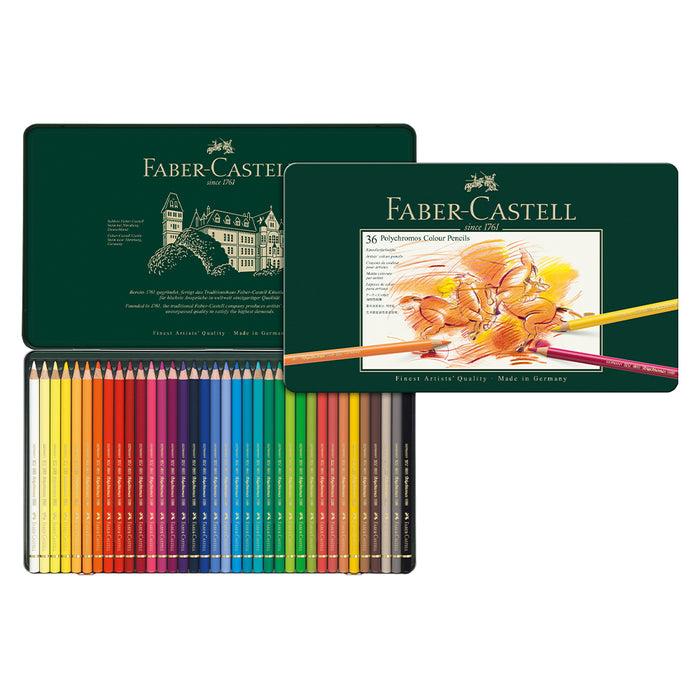 Faber Castell Polychromos® Artists' Colour Pencils - Tin Of 36 - #110036 Colour Pencils