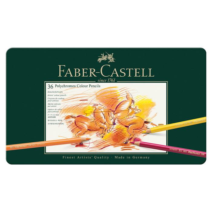 Faber Castell Polychromos® Artists' Colour Pencils - Tin Of 36 - #110036 Colour Pencils