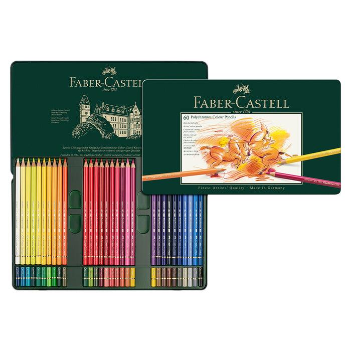 Faber Castell Polychromos® Artists' Colour Pencils - Tin Of 60 - #110060 Colour Pencils