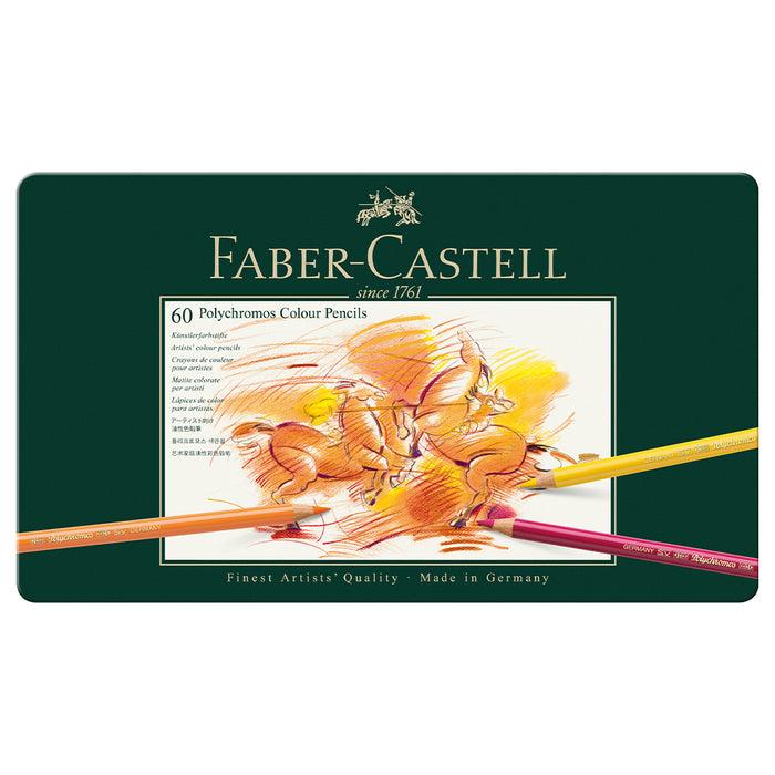 faber castell Polychromos® Artists' Colour Pencils - Tin of 60 - #110060 Colour Pencils