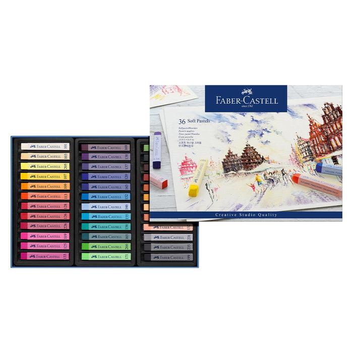 Faber Castell Soft Pastels Cardboard Wallet Of 36 - #128336 Soft Pastels