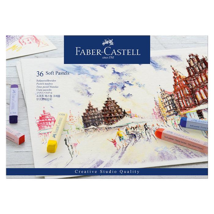 Faber Castell Soft Pastels Cardboard Wallet Of 36 - #128336 Soft Pastels