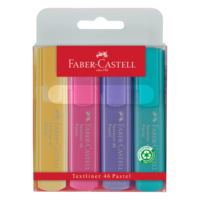 faber castell Textliner 46 Pastel wallet of 4 - #154610 Textliner