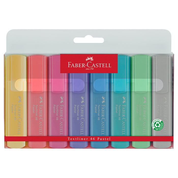 faber castell Textliner 46 Pastel wallet of 8 - #154681 Textliner