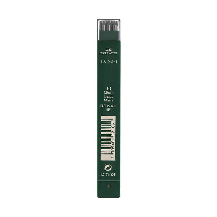 faber castell TK®9071 3.15mm Leads - 10 ct tube - 4B - #127104 Refill Leads