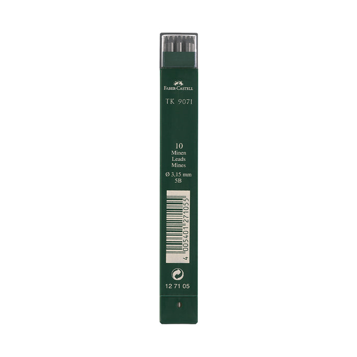 faber castell TK®9071 3.15mm Leads - 10 ct tube - 5B - #127105 Refill Leads