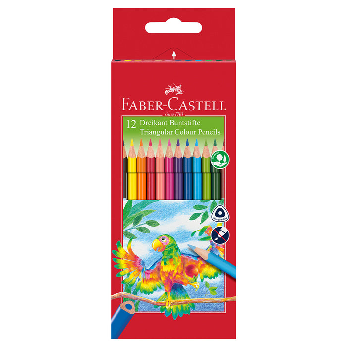 faber castell Triangular colour pencils wallet of 12 #116512 Colour Pencils