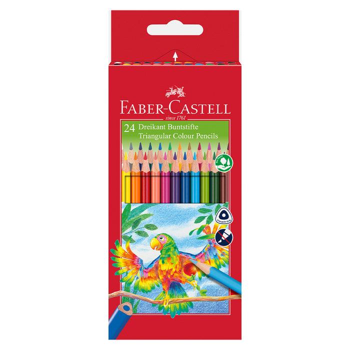 faber castell Triangular colour pencils wallet of 24 #116544 Colour Pencils
