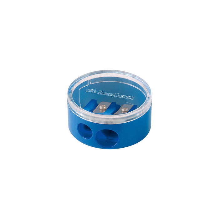 faber castell Twin sharpening box round blue #185418 Sharpener