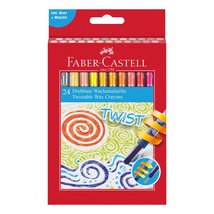 faber castell Wax crayon twistable cardboard box of 24 #120004 Crayons