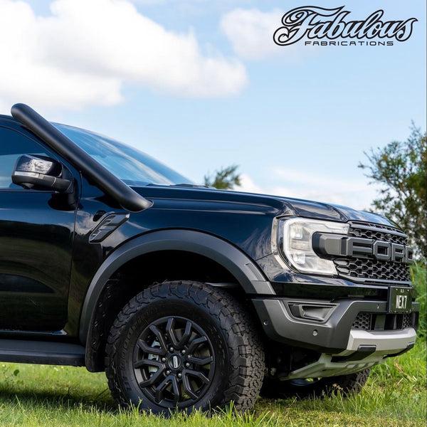 fabulous fabs Ford Ranger Raptor Next Gen 4 Inch Stainless Snorkel and Twin Intake Alloy Airbox Kit 4x4 Accessories fabulous fabs Ford Ranger Raptor Next Gen 4 Inch Stainless Snorkel and Twin Intake Alloy Airbox Kit 4x4 Accessories