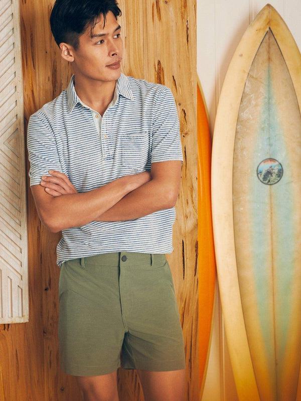 Faherty All Day™ Short 1.0 (5" Inseam) - Olive Men's Bottoms