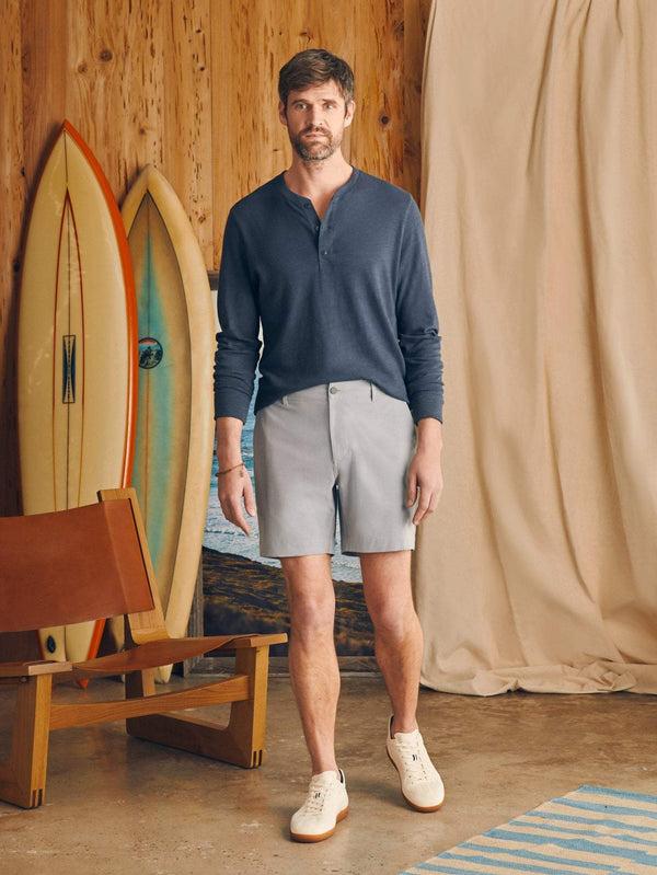 Faherty All Day™ Short 1.0 (7") - Ice Grey Men's Bottoms