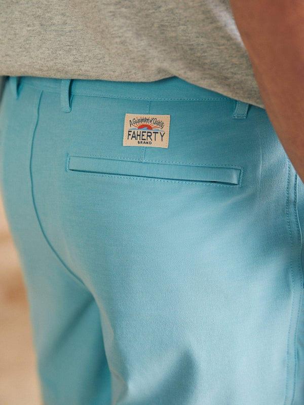 Faherty All Day™ Short 1.0 (7") - Turquoise Sky Men's Bottoms