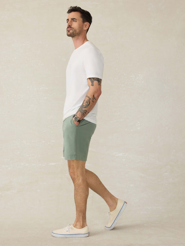 Faherty All Day™ Short 2.0 (7") - Trail Olive Men's Bottoms