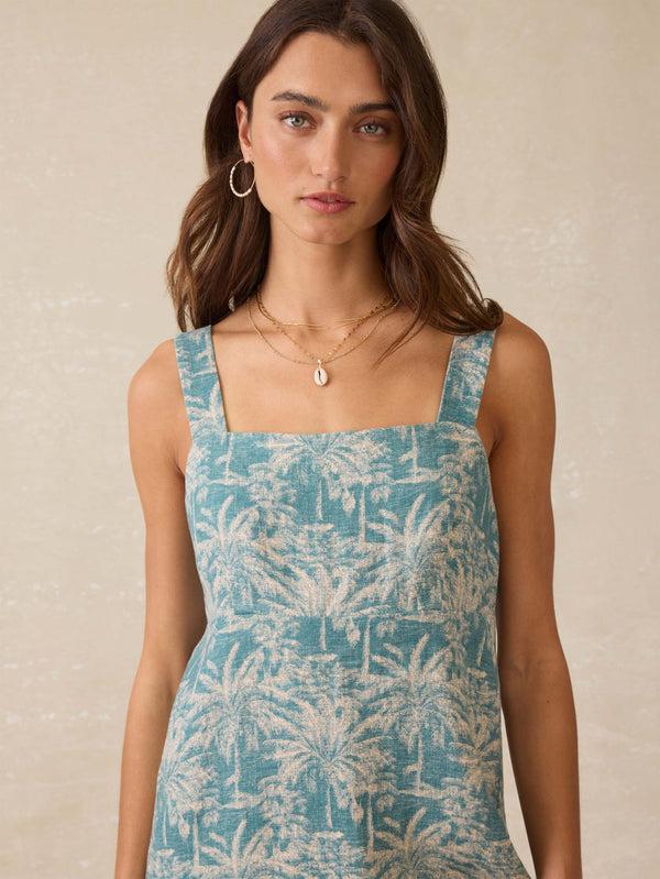Faherty August Linen Dress - Maui Tropics Women's Dresses