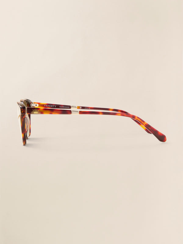 Faherty August Sunglasses - Rosewood Tortoise Unisex Sunglasses