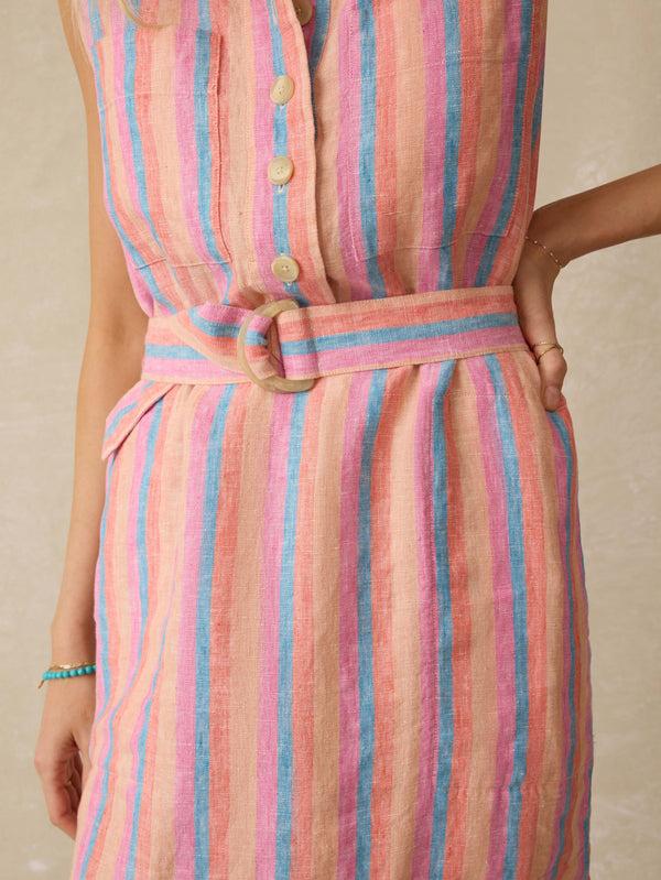 Faherty Avalon Dress - Cabana Multi Stripe Women's Dresses
