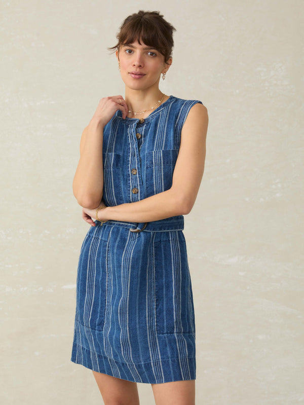 faherty Avalon Dress - Dockside Stripe Women's Dresses