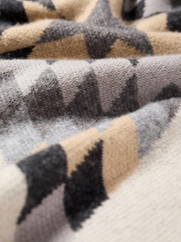 Faherty B. Yellowtail Star Patchwork Blanket - Grey Star Patchwork Blankets